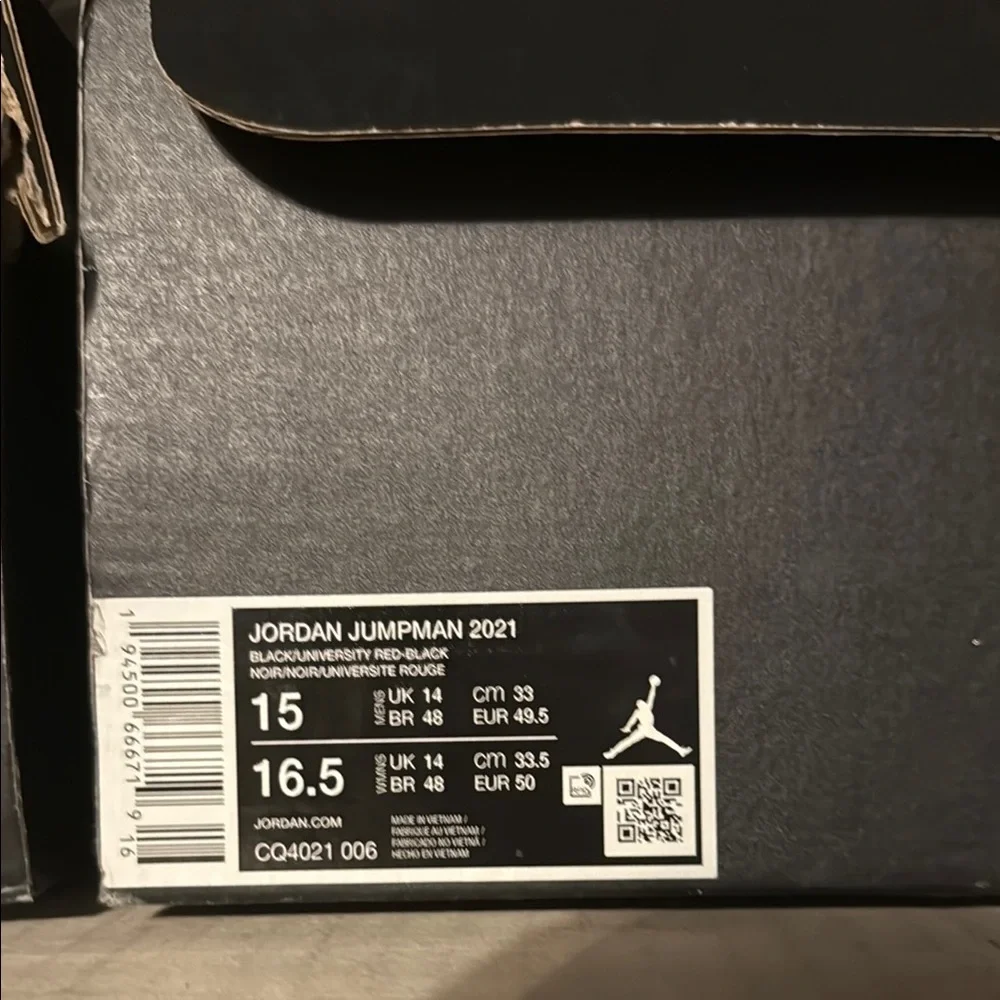 Jordan Black and Red Athletic Shoes - Picture 3 of 3